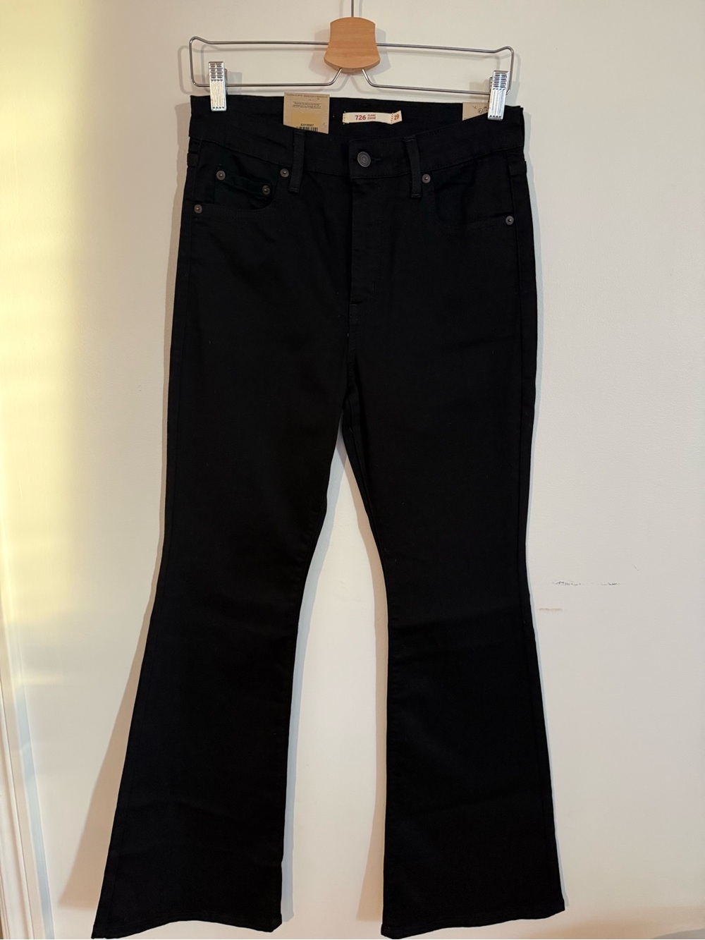 NWT Levi’s 726 High Rise Flare Black Jeans 29x32